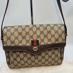 Gucci Web Sherry Line PVC Shoulder Bag